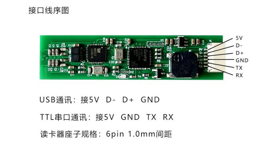 Mini型IC卡读卡器模块